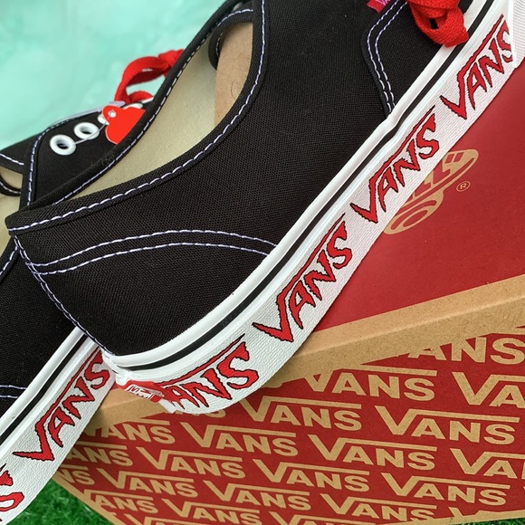 VANS AUTHENTIC SKETCH SIDEWALL Black/Red men’s - Picture 12 of 13